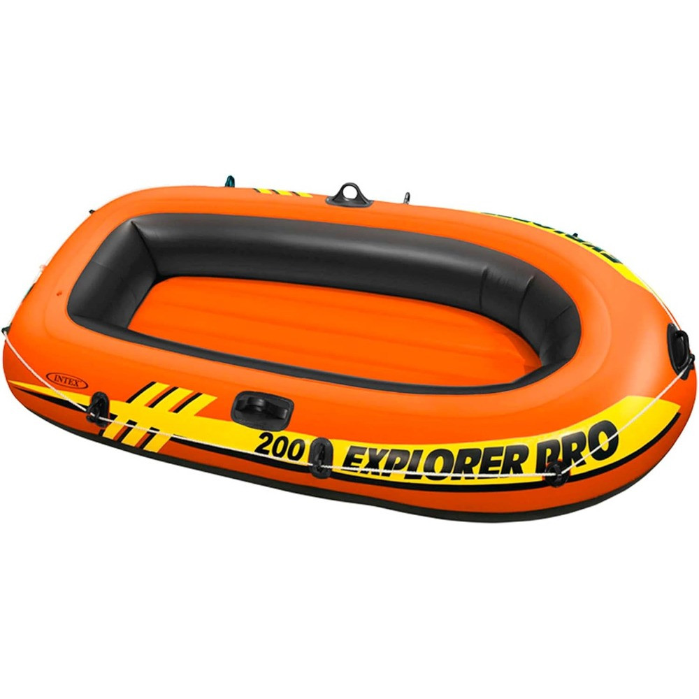 Intex Explorer Pro Two-Person Inflatable Boat - Durable Outdoor Adventure Raft 196 x 102 x 33 cm - 58356